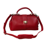 AmeriLeather Hillary Classic Leather Handbag – Doctor Bag Style, Top Grain Leather, 13" Travel Tote