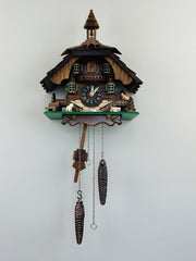 One Day Cuckoo Clock – 10 in Mechanical Wall Clock with Bird on Rail – Volume Control By River City Clocks