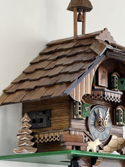 One Day Cuckoo Clock – 10 in Wooden Chalet Wall Clock – Mechanical Movement & Silent Mode By River City Clocks