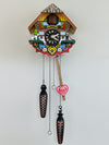 Compact 8 Inch Multi-Colored Musical Quartz Cuckoo Clock By River City Clocks