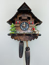 14" Wooden Cuckoo Clock with Animated Fisherman & Cottage Scene