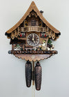 Eight Day Cuckoo Clock – 13.5 in Height – Decorative Black Forest Clock with Moving Beer Drinker Figure – By River City Clocks