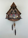 Cottage themed cuckoo clock 14 inch with waterwheel and hourly cuckoo By River City Clocks