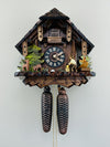 Mechanical Cuckoo Clock Cottage With 12 Inch Height Man Chopping Wood River City Clocks