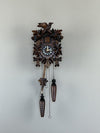 Wood Style Cuckoo Clock with Leaves and Bird 9 Inch Quartz Wall Clock for Everyday Use By River City Clocks