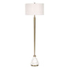 Uttermost 30515 Curran Tapered Brass Metal Floor Lamp with Marble Base – 64" Tall