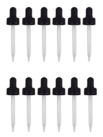 Dropper Assembly Glass Pipette with 20/400 Cap 4" H For 1 oz Bottles Pack of 12 – by GSC International Inc.