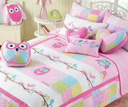 Kids Room Owl Decor Pillow – Soft Cotton Accent