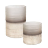 Uttermost Soft Gradient Ombra Cylindrical Vases with Horizontal Texture, Set of 2