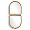 Uttermost Jacques Mirror Sleek Wooden Frame with Grooved Channels Antiqued Gold Finish
