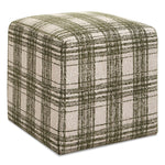 Plush Chenille Fabric Accent Ottoman 18" H Indoor Seating by Uttermost