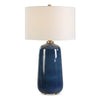 Brae blue ceramic table lamp