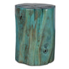Uttermost Habitat blue tamarind wood accent stool 16x16x20