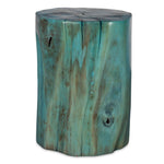 Uttermost Habitat Decorative Blue Accent Stool – Handcrafted Wood Design
