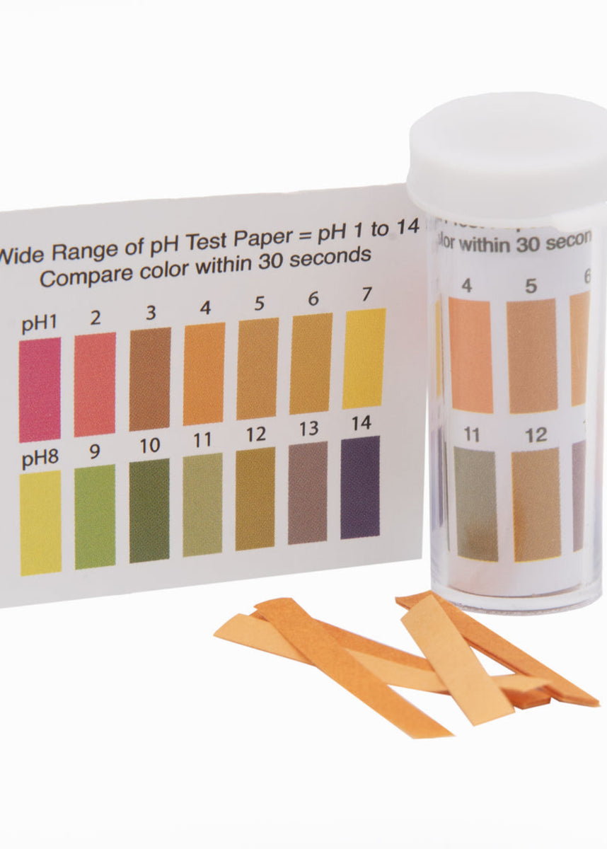 Wide Range pH Test Strip Indicator Paper 1 To 14 Scale With Color Char ...