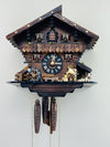 One Day Musical Cuckoo Clock Cottage – 13 in Waterwheel and Cottage Scene – Traditional German Design By River City Clocks