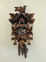 One Day Musical Cuckoo Clock – 14" Dancers, Five Hand-carved Maple Leaves & One Bird – Traditional Design By River City Clocks