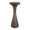 Bronze-colored side table on a white background