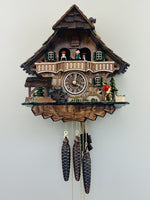 Hand-Crafted Cuckoo Clock Cottage with Motion & Music – 13"