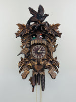 One Day Musical Cuckoo Clock – 18 in – Hand-Carved Birds and Leaves – River City Clocks