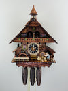 Cottage Cuckoo Clock with Moving Woodchopper 18.5 Inch Height and Musical Movement By River City Clocks
