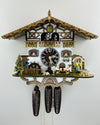 Mechanical Cuckoo Clock With 14 Inch Height Moving Beer Drinkers, Waterwheel, And Hand-Carved Trees By River City Clocks