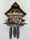 Mechanical Musical Cuckoo Clock With 13 Inch Height Cottage And Dancing Figures By River City Clocks