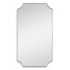 Uttermost Lennox Brass Scalloped Corner Wall Mirror 22x40 Inch