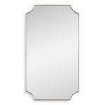 Uttermost Lennox Corner Mirror – Brass Scalloped Frame 40" Tall Wall Accent