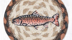 Rustic farmhouse red salmon jute coaster 5