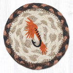 Hand-Stenciled Printed Jute Coaster – 5" Round by Earth Rugs