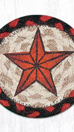 Barn star motif coaster for cups and mugs