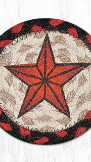 Barn star motif coaster for cups and mugs