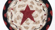 IC-19 burgundy primitive star design coaster