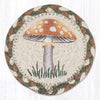 Rustic light mushroom coaster 5 inch