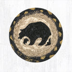 Earth Rugs Wildlife Coaster – Handcrafted Bear Print on Natural Jute