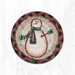 Earth Rugs Moon & Star Snowman Printed Coaster 5"x5" Winter Decor