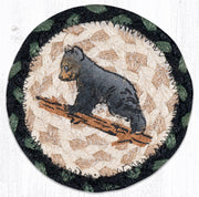 Earth Rugs Wildlife Coaster – Bear Cub Print on Natural Jute