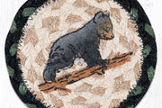 Braided Jute Bear Cub Coaster – Cozy Cabin Table Protector