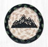 Rustic Mountain Silhouette Printed Coaster 5x5 by Earth Rugs