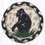 Earth Rugs Gorilla Silhouette Drink Coaster 5"x5" Durable Cotton Blend Protector