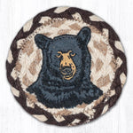 Earth Rugs Rustic Bear Coaster 5"x5" Wildlife Cabin Square Cotton Blend Accent