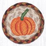Earth Rugs Rustic “Thankful” Jute Coaster 5"x5" Handmade Autumn Drink Mat