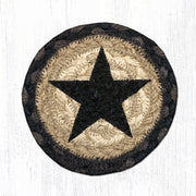 Earth Rugs Rustic Black Star Jute Coaster – 5