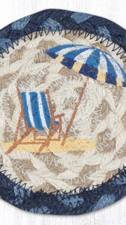 Eco-Friendly Cabin Style Navy Beach Chair Coaster