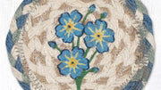 Rustic Floral Forget Me Not Printed Table Coaster