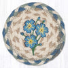 Earth Rugs Forget Me Not Jute Coaster Rustic 5x5