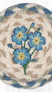 Eco-Friendly Rustic Floral Forget Me Not Coaster