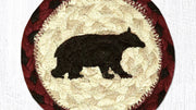 Rustic cabin bear design printed coaster for lodge decor