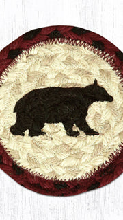 Decorative cabin bear print coaster IC-395 for coffee table